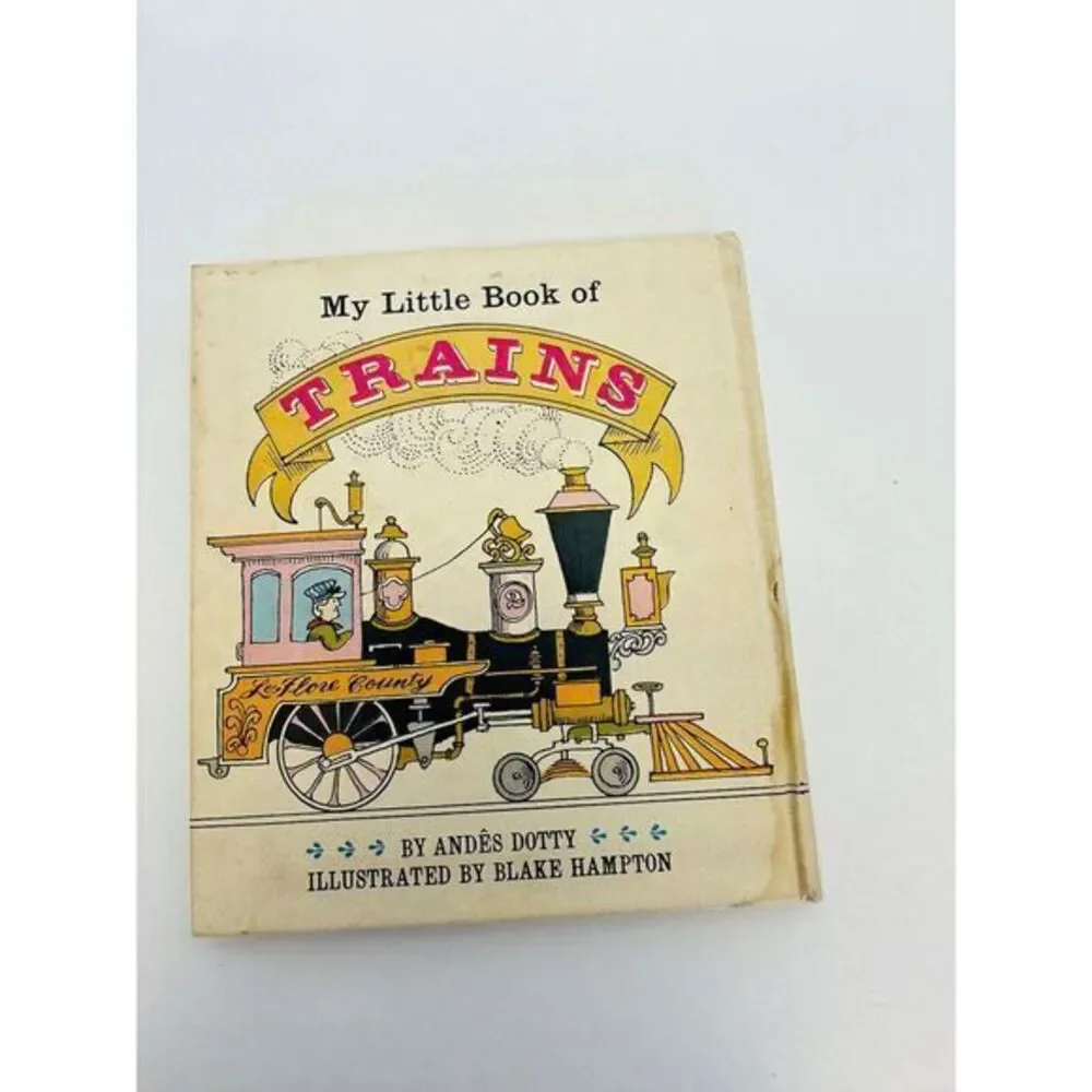 1963 Boxed Set MY LITTLE‎ LIBRARY - Fire Engines Trains Cars by Andes Dotty Used